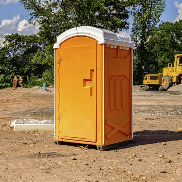 how often are the portable restrooms cleaned and serviced during a rental period in Springdale